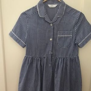 Marks & Spencer Navy Checked School Girl Dress